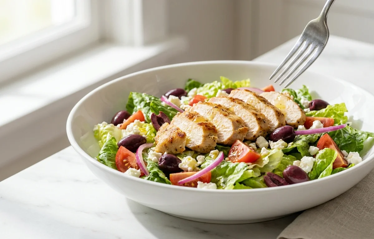 Greek Salad with Grilled Chicken