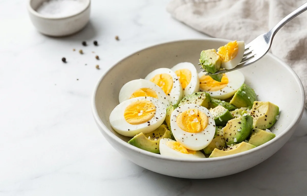 Hard-Boiled Eggs with Avocado