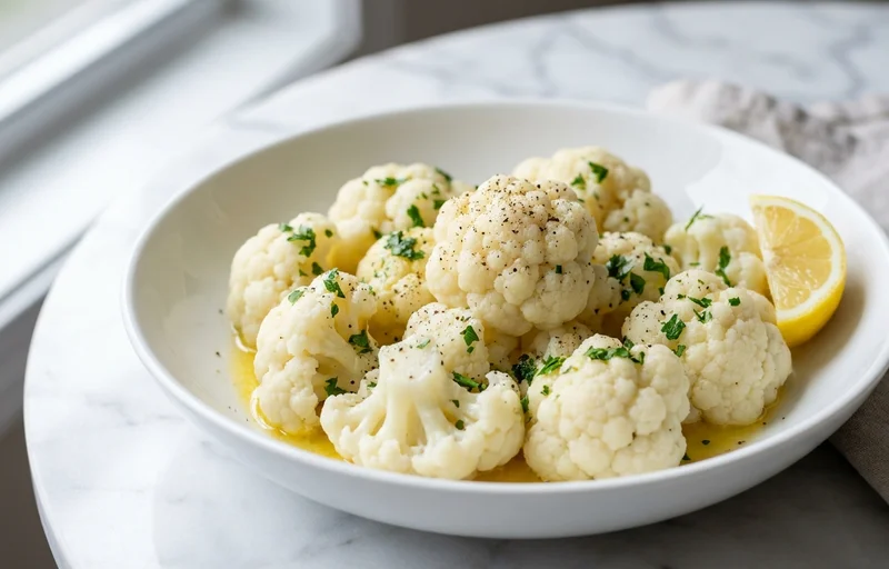 Steamed Cauliflower with Herb Butter