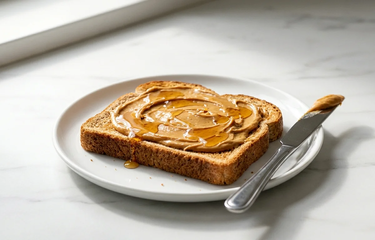 Peanut Butter Toast with Honey