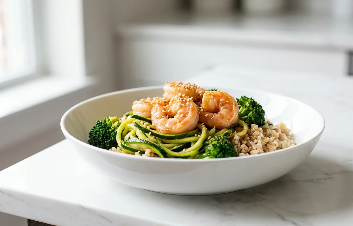Shrimp and Zoodle Stir-Fry