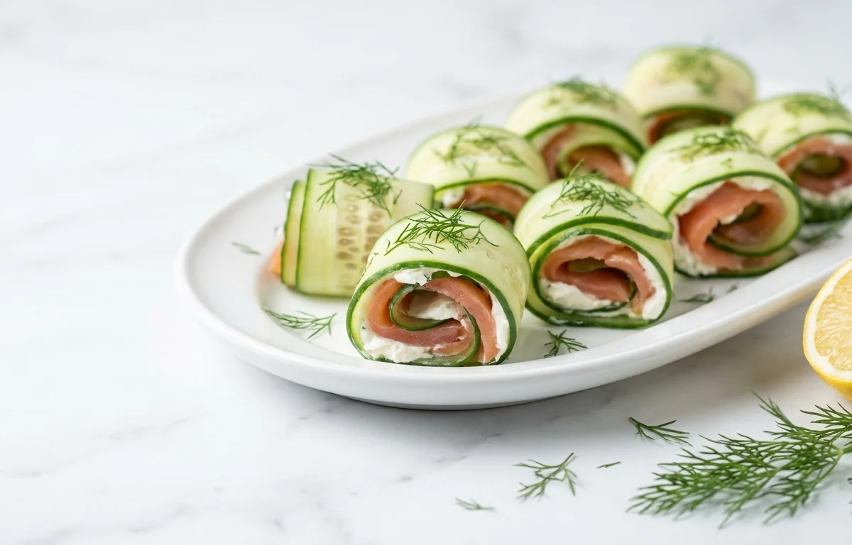 Cucumber Salmon Roll-Ups