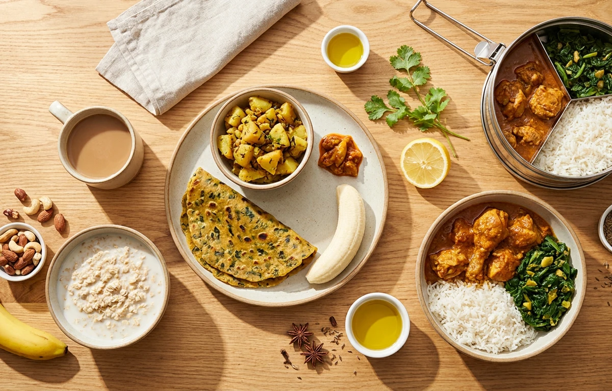 14-Day Office Tiffin Meal Plan India (No-Microwave, 2,000 kcal)