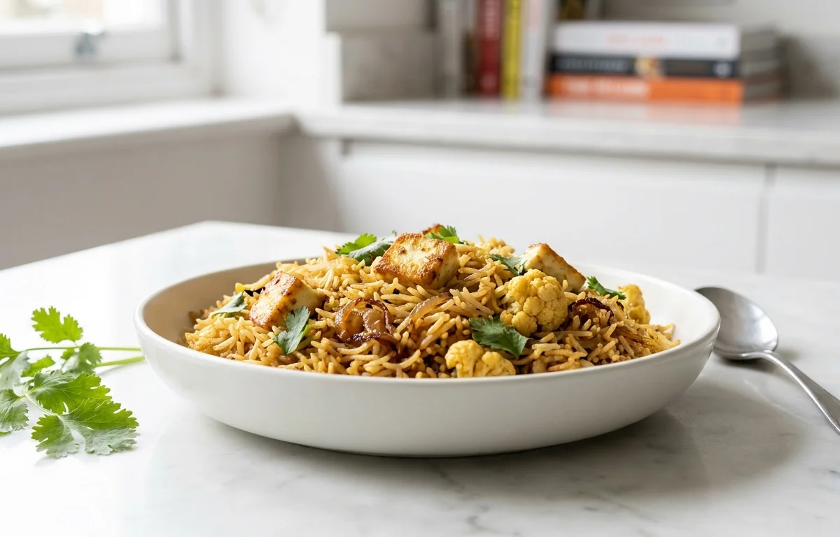 Vegetable Biryani with Paneer