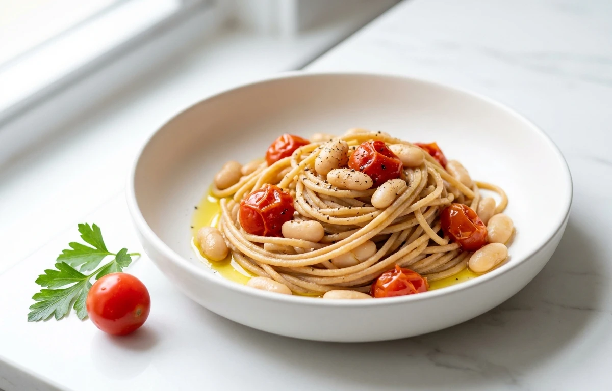 Whole Wheat Pasta with Cannellini Beans (Low-Sodium)