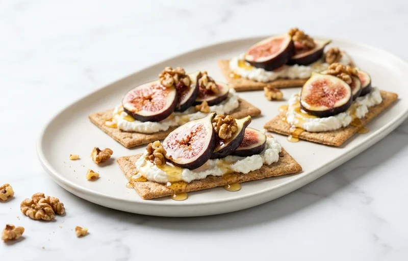 Ricotta Fig and Walnut Crackers