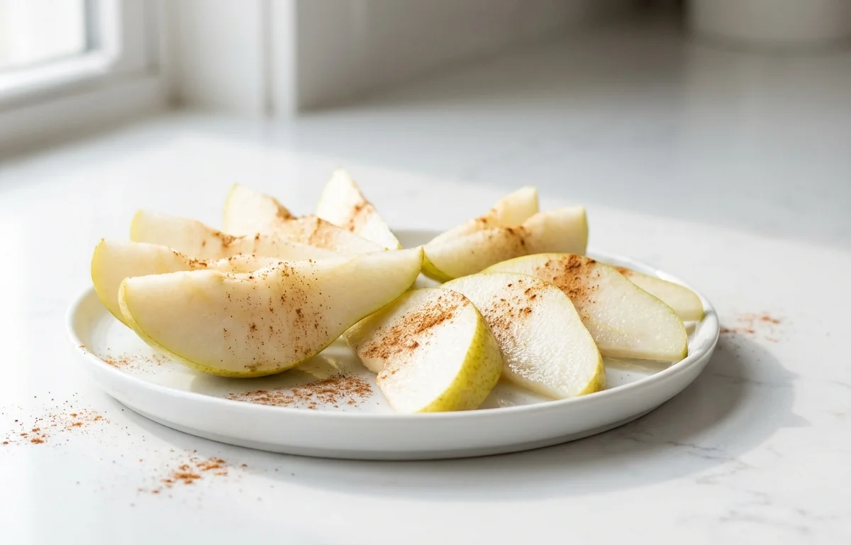 Pear Slices with Cinnamon
