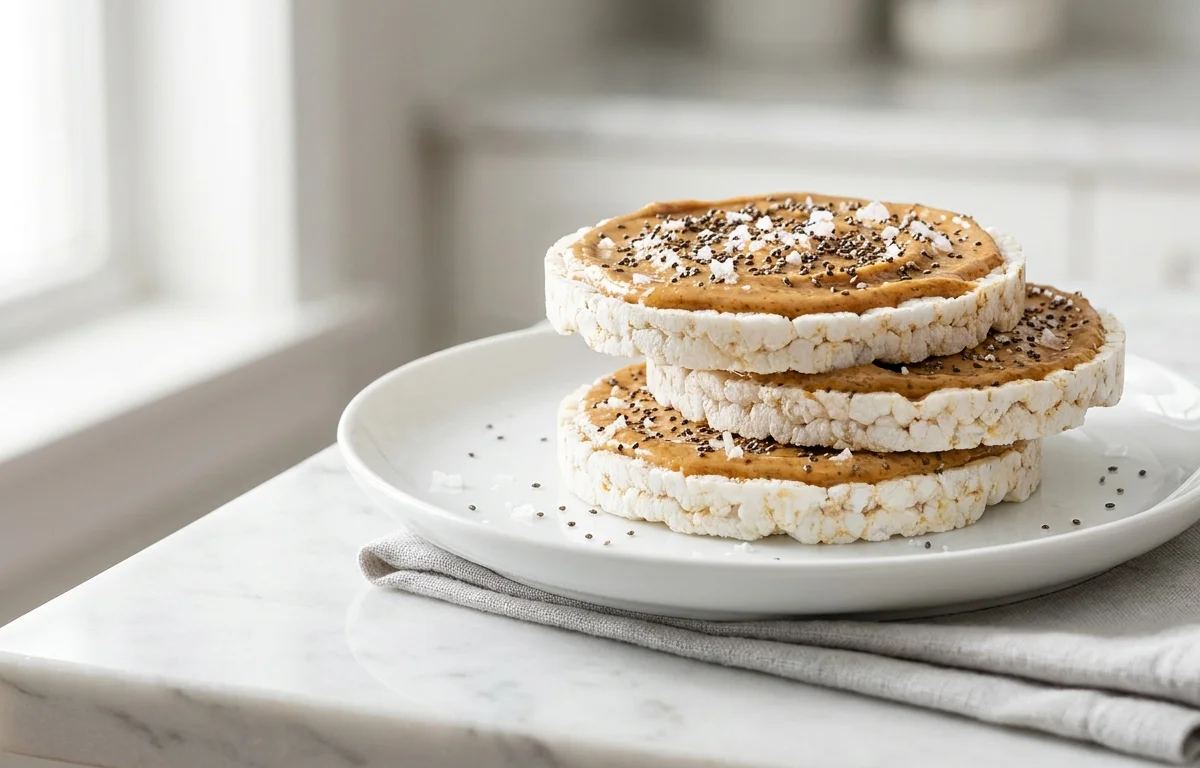 Rice Cakes with Almond Butter