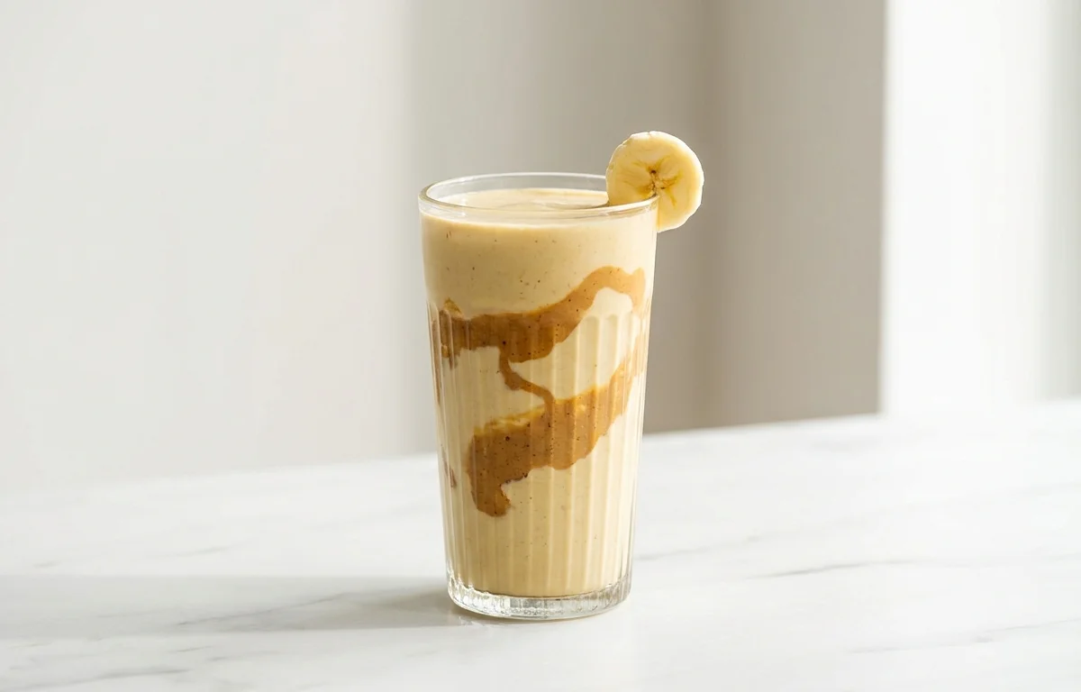 Protein Smoothie with Oats and Peanut Butter