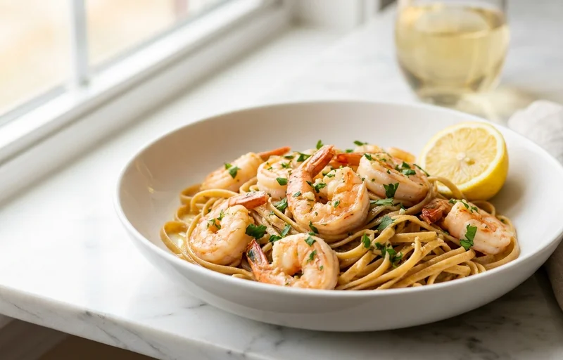 Shrimp Scampi with Whole-Wheat Linguine