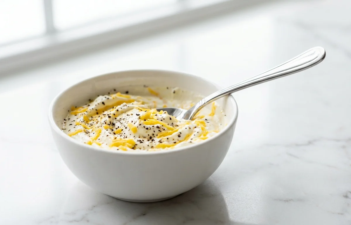 Cheddar and Greek Yogurt Topping