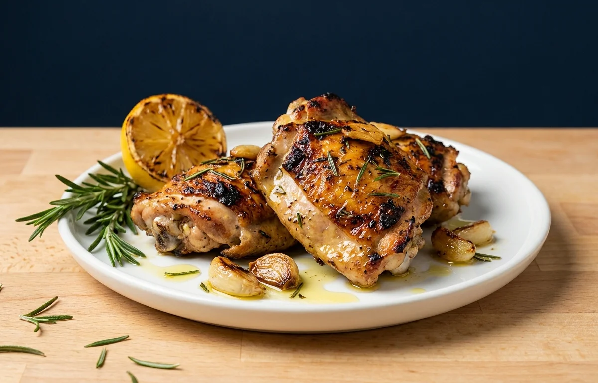 Grilled Chicken Thighs with Rosemary and Garlic