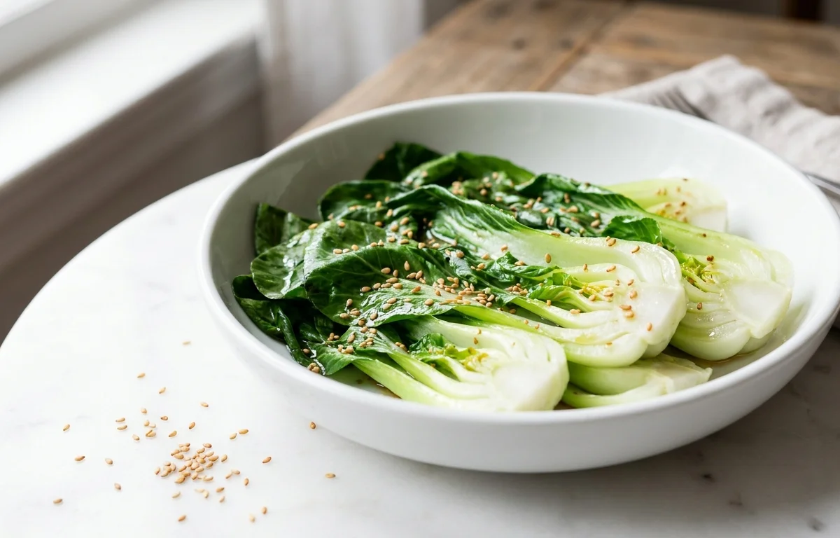 Bok Choy with Sesame Seeds