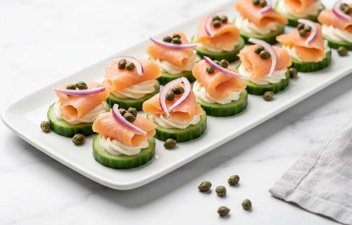 Smoked Salmon Cucumber Bites