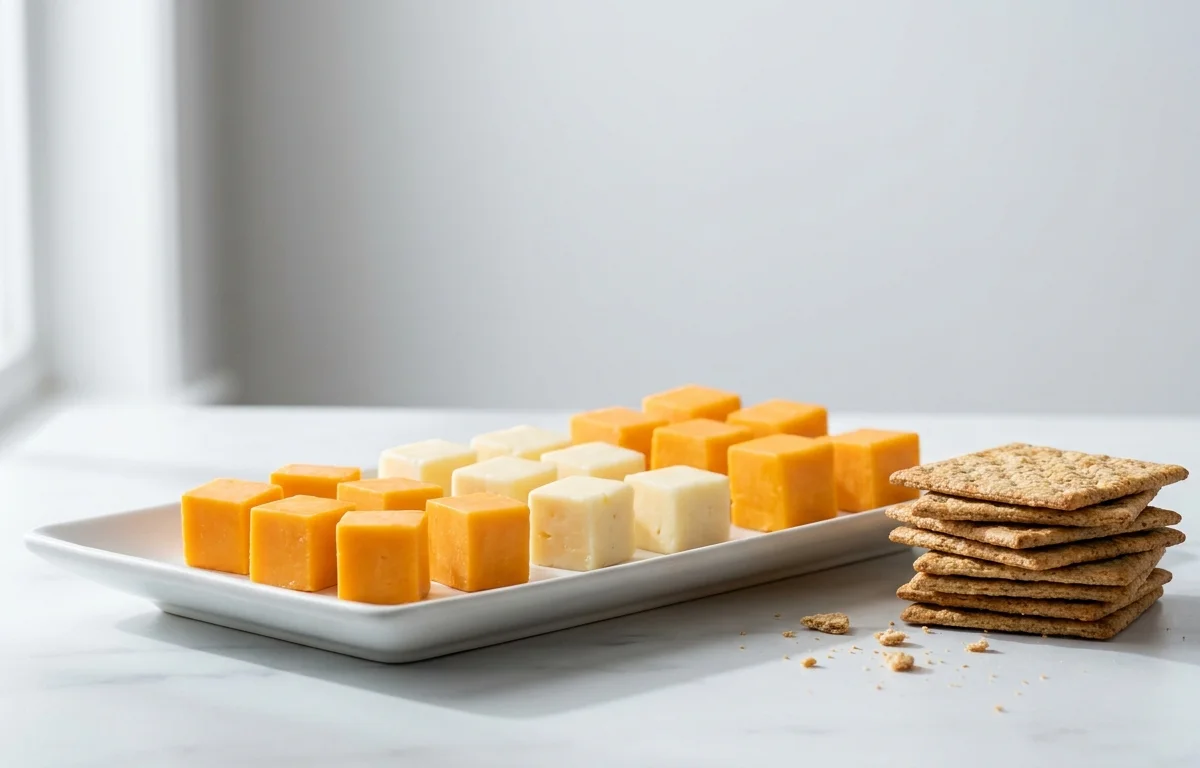 Cheese Cubes with Crackers