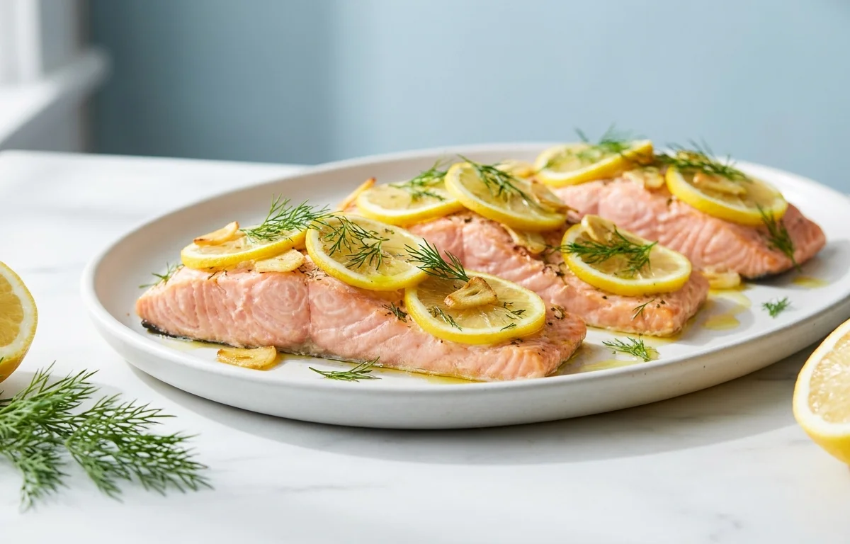 Baked Salmon with Lemon and Dill