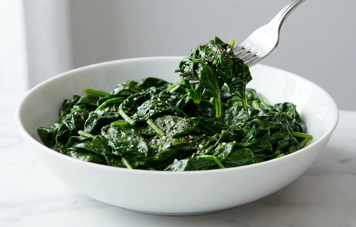 Sautéed Frozen Spinach