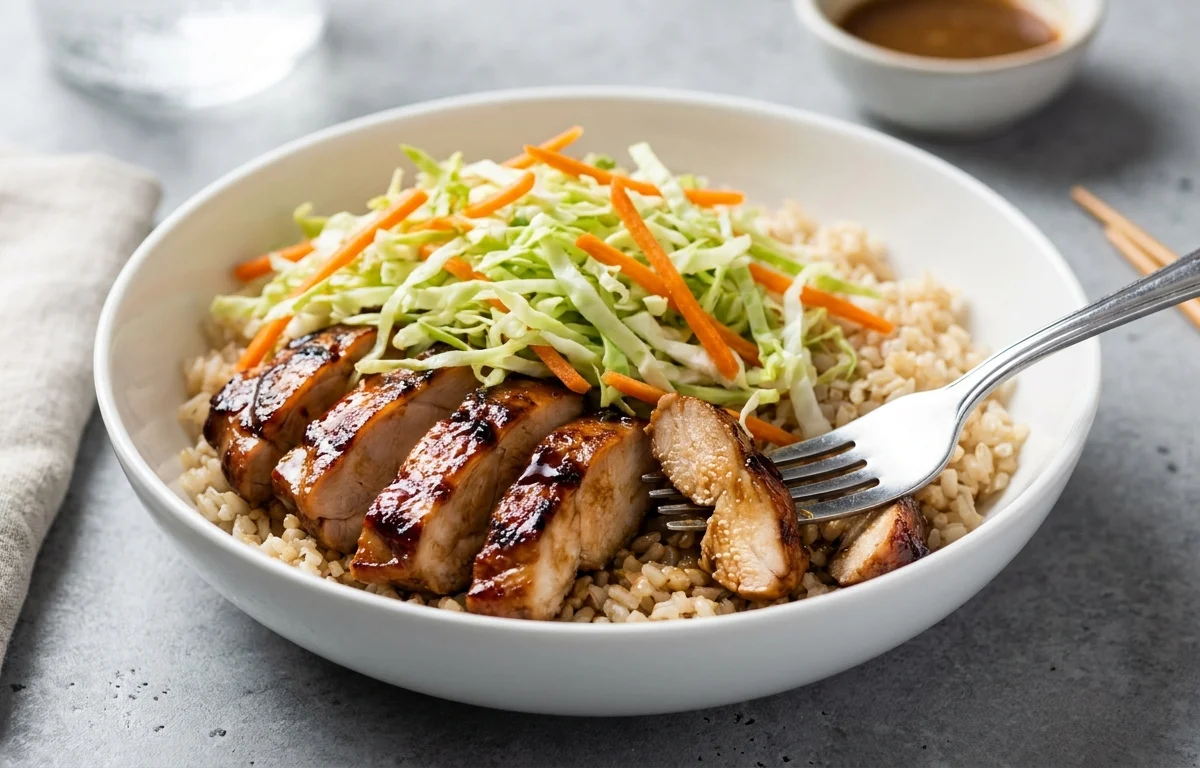 Tamari Ginger Chicken and Rice Bowl