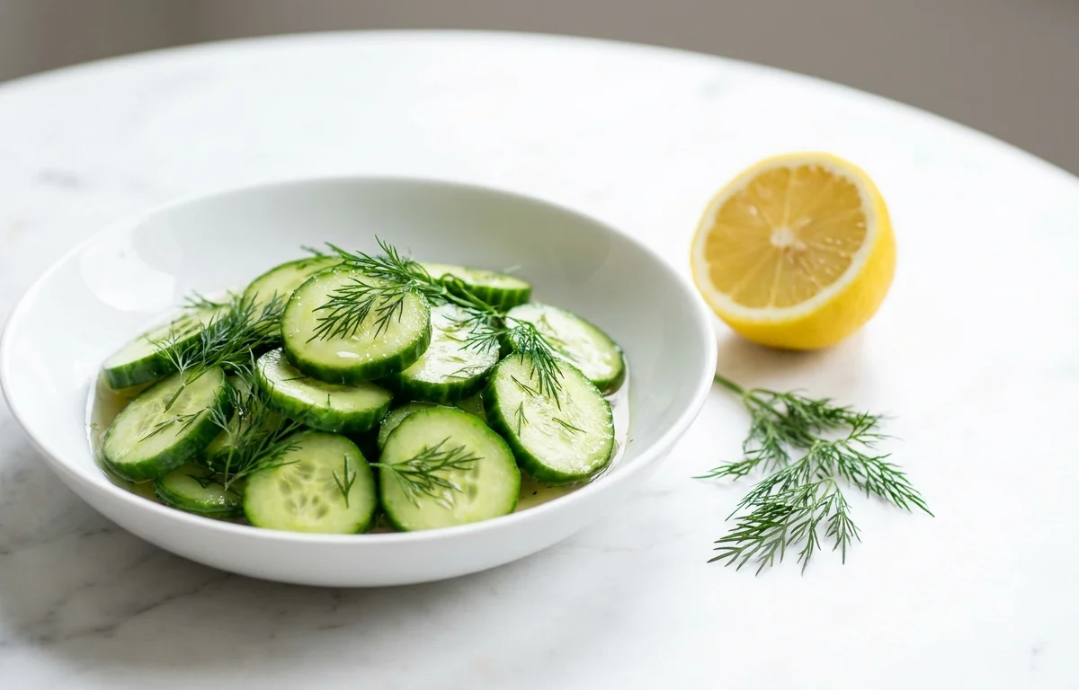 Cucumber Slices with Dill