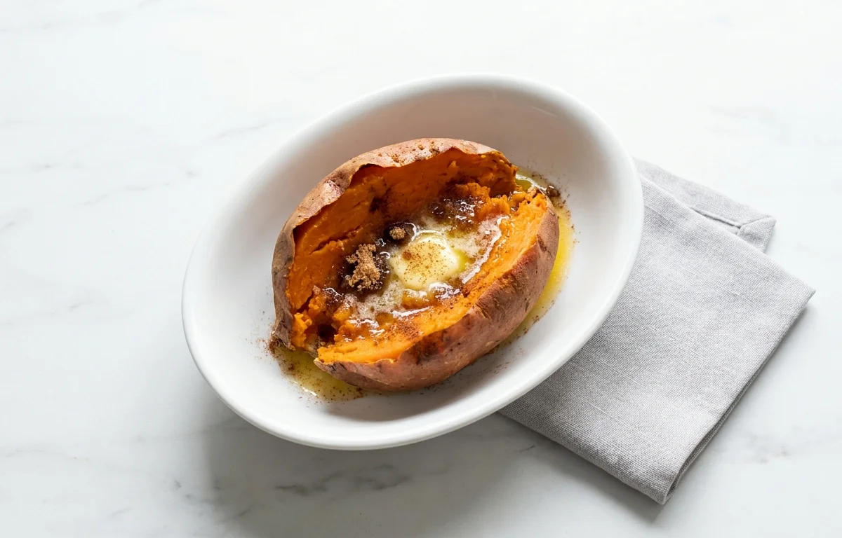 Baked Sweet Potato with Butter