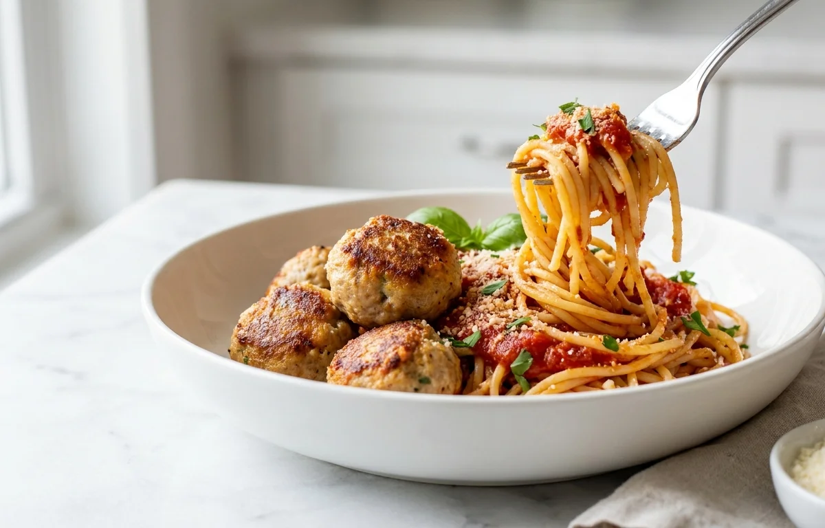 Spaghetti with Turkey Meatballs