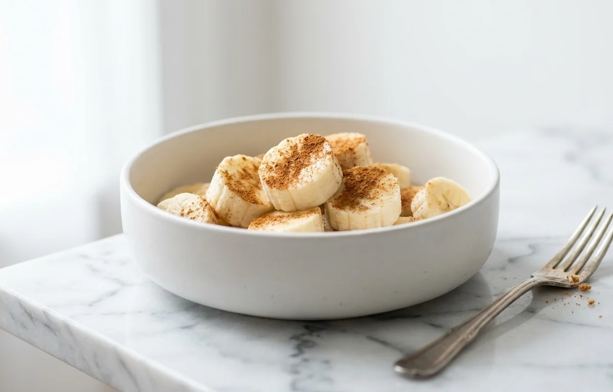 Sliced Banana with Cinnamon