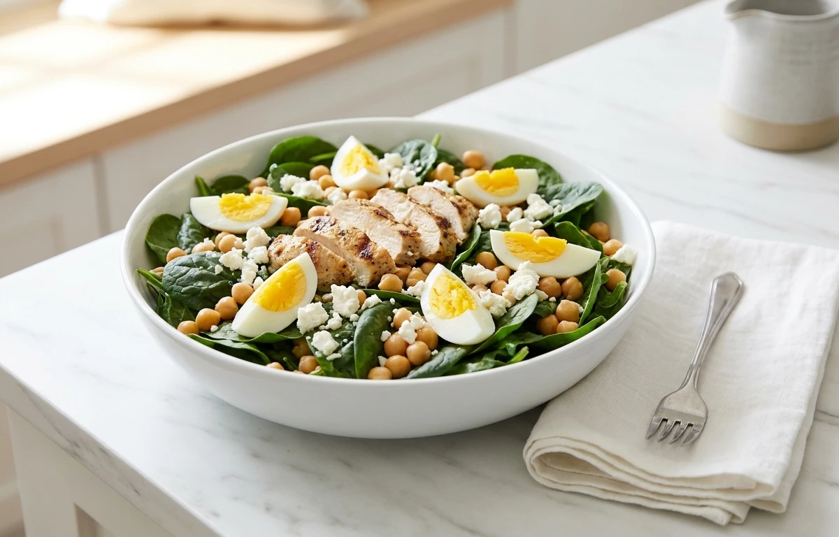 Spinach and Chickpea Power Salad