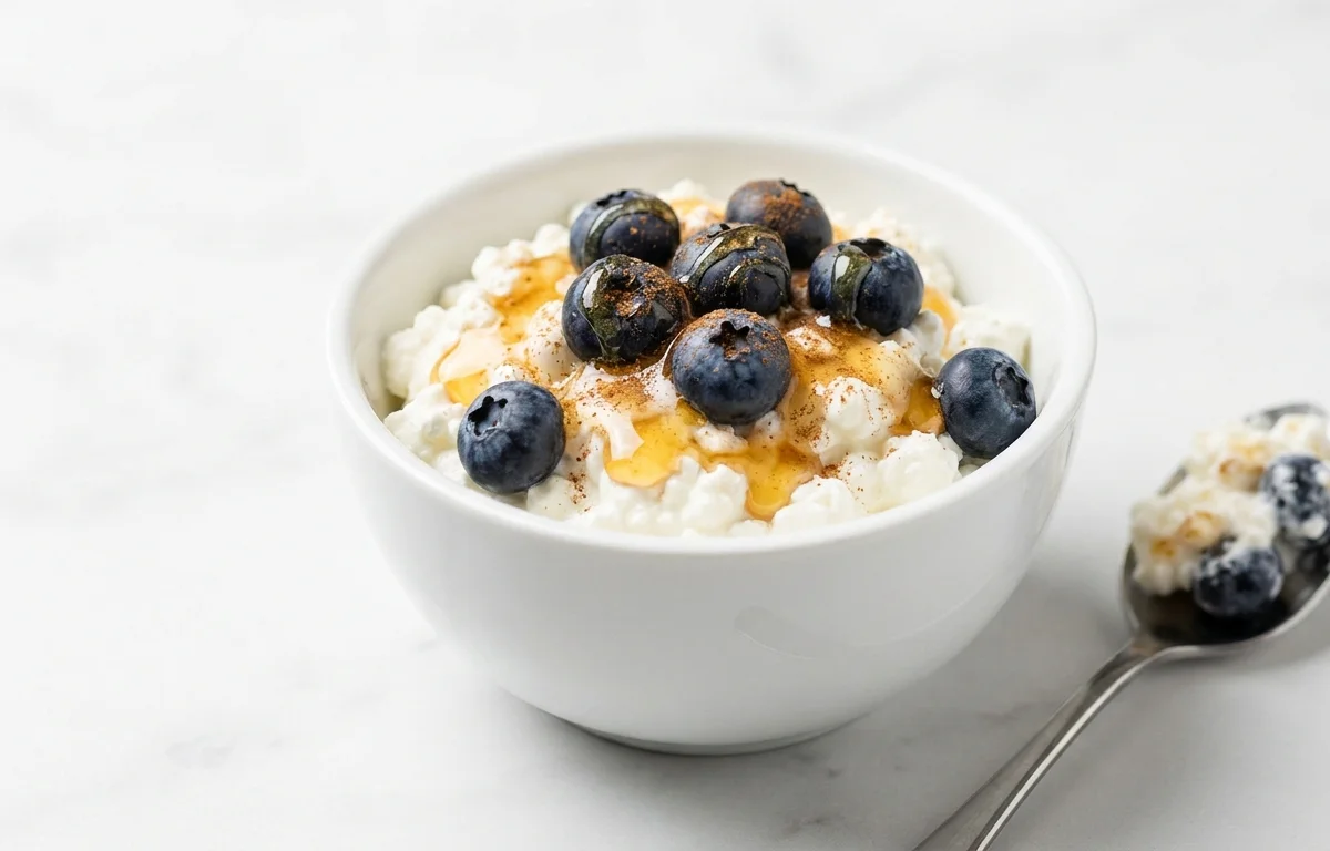 Blueberries with Cottage Cheese and Honey
