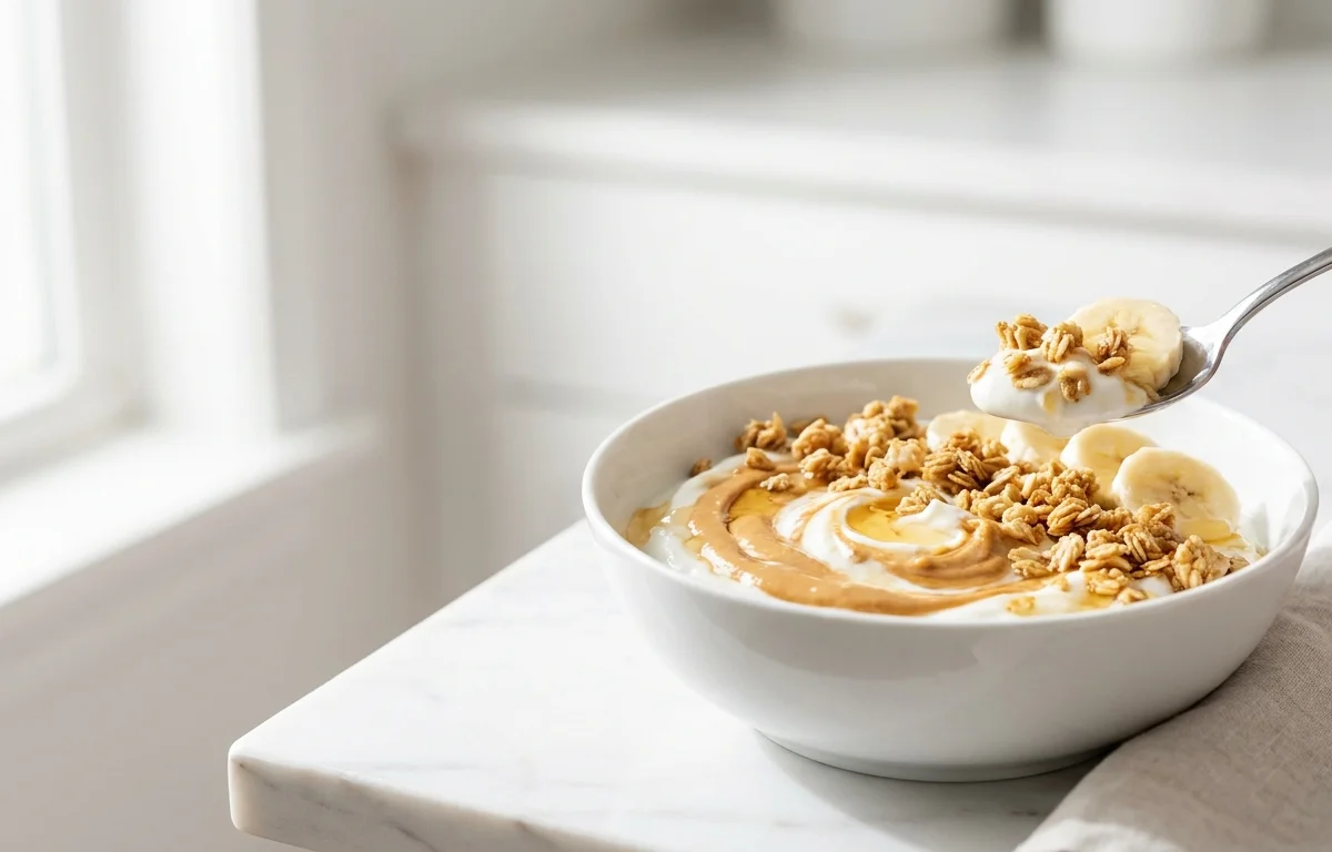 Greek Yogurt Bowl with Granola and Banana