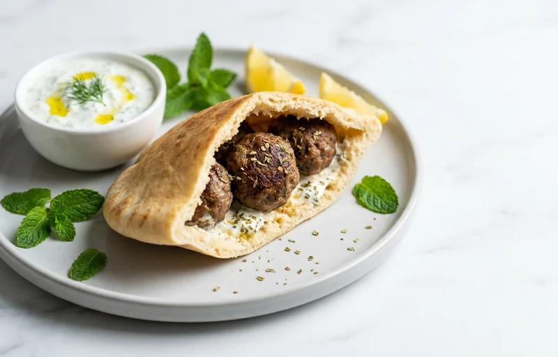 Lamb Meatball Stuffed Pita