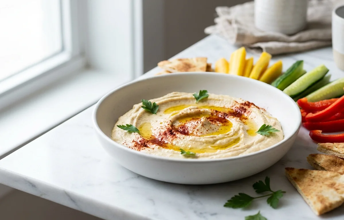 Hummus with Crudités and Pita