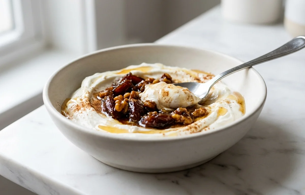 Greek Yogurt with Date-Walnut Compote
