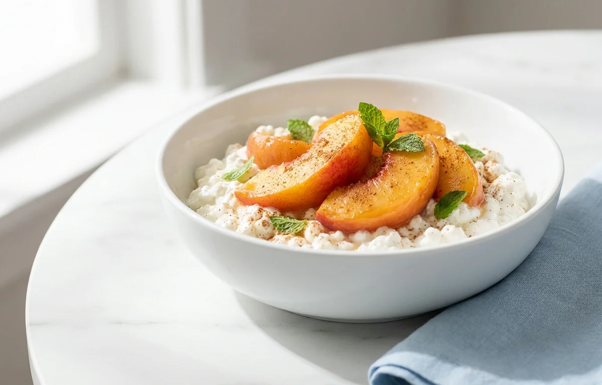 Cottage Cheese with Peach