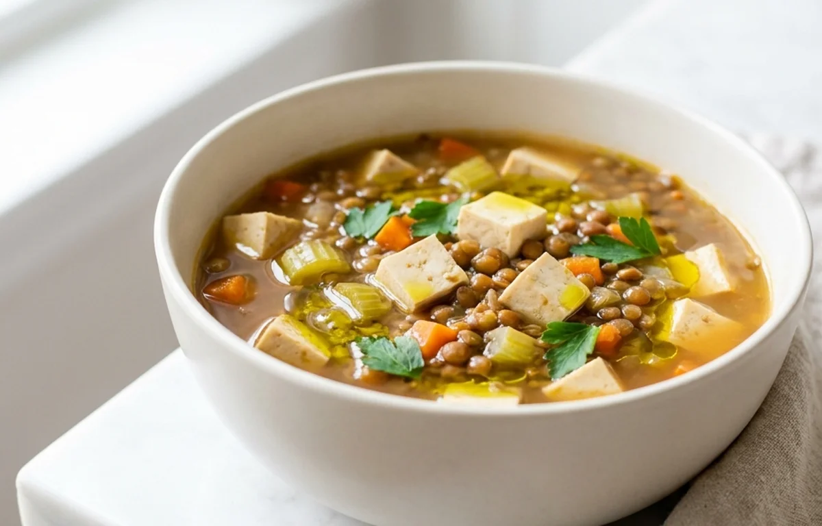 Lentil Soup with Tofu