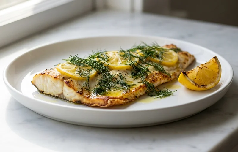 Baked Halibut with Lemon and Dill