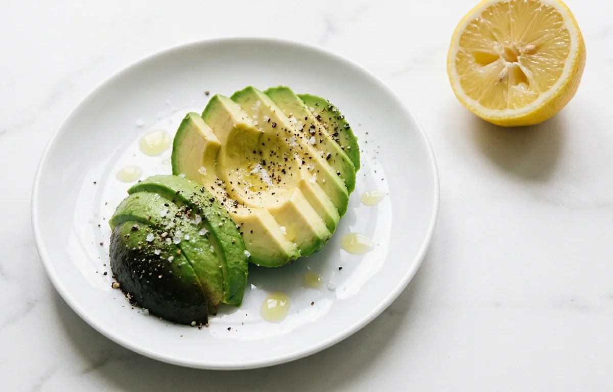 Sliced Avocado with Lemon