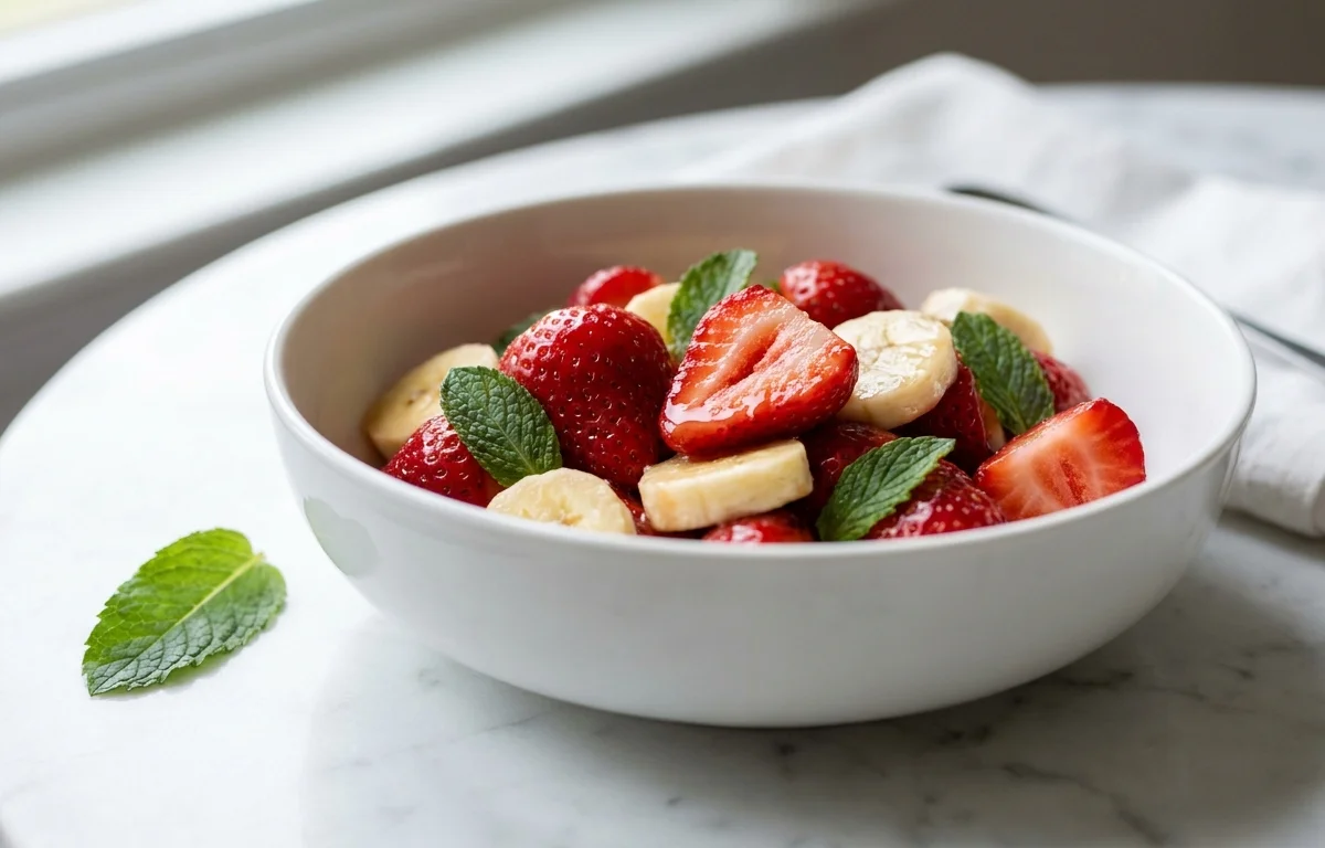 Fresh Strawberries and Banana