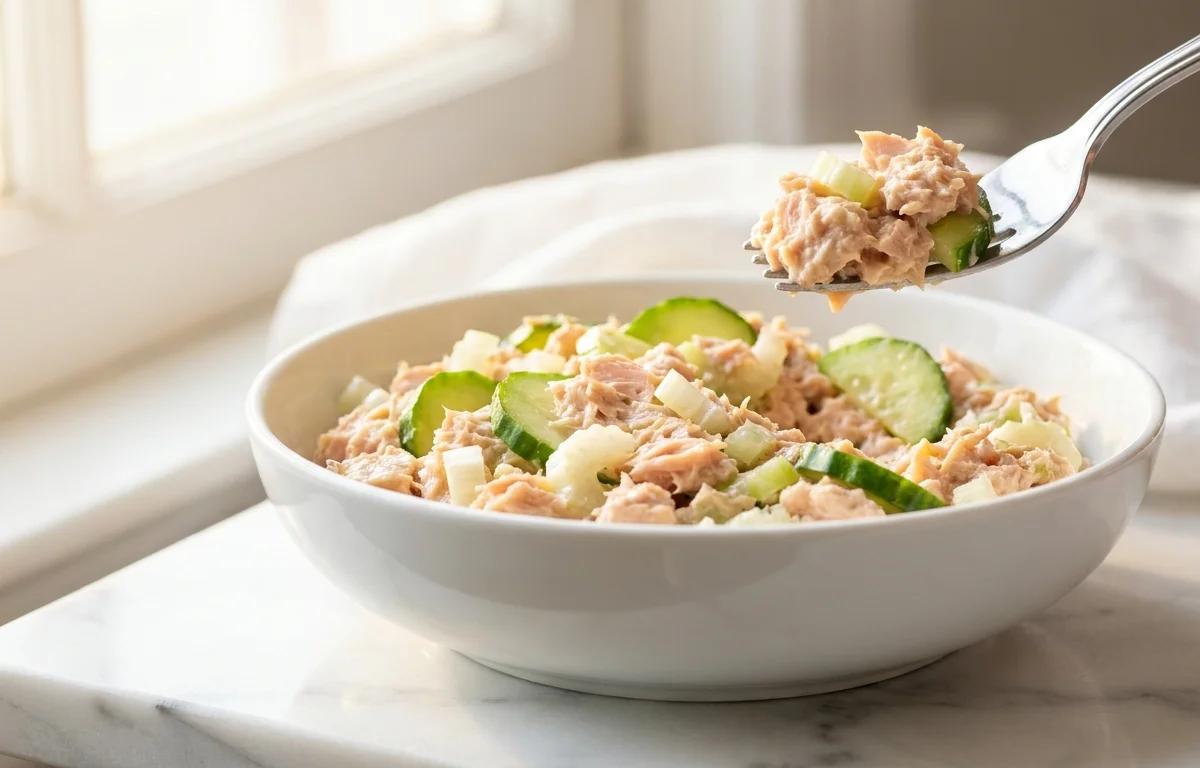 Tuna Salad with Cucumber and Lemon
