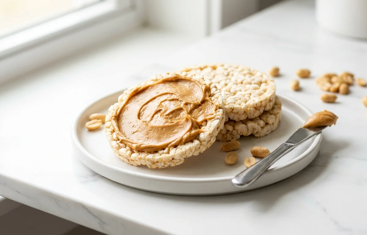Rice Cakes with Peanut Butter