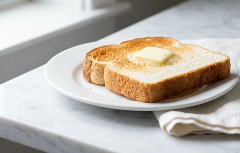 Low-Sodium White Toast with Unsalted Butter
