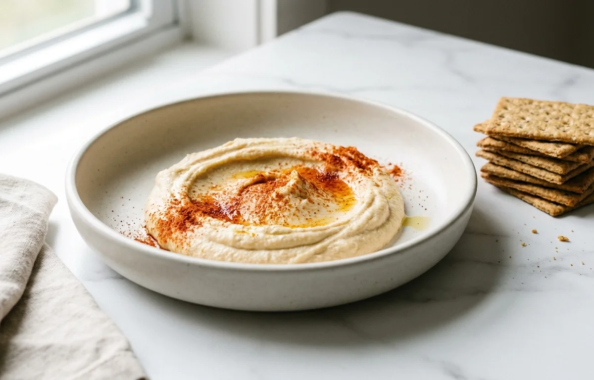 Whole-Grain Crackers with Hummus