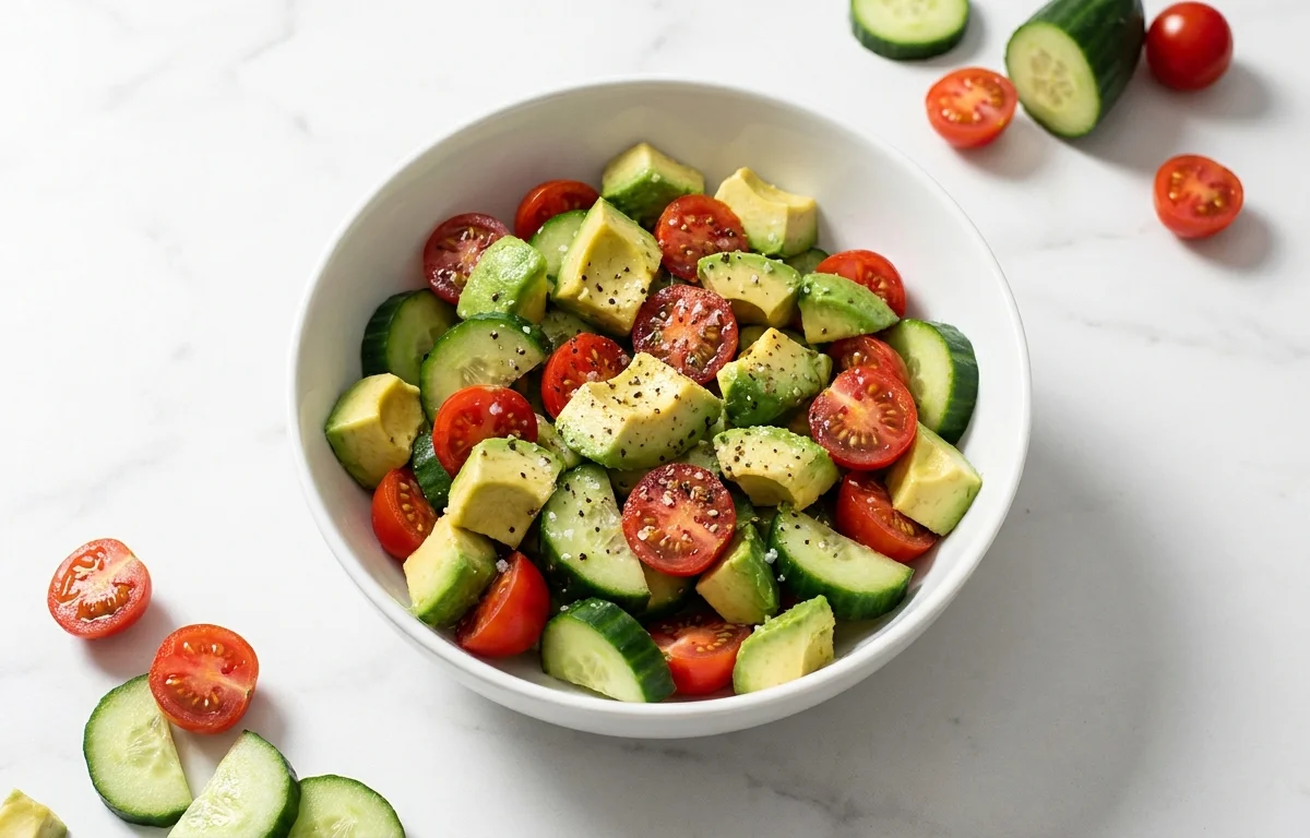Avocado Tomato Cucumber Salad