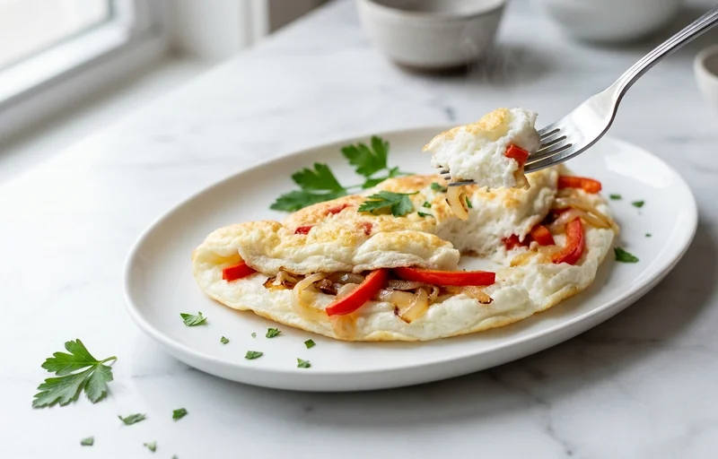 Egg-White Omelet with Peppers and Onion