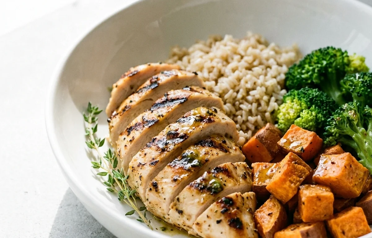 Grilled Chicken and Sweet Potato Bowl