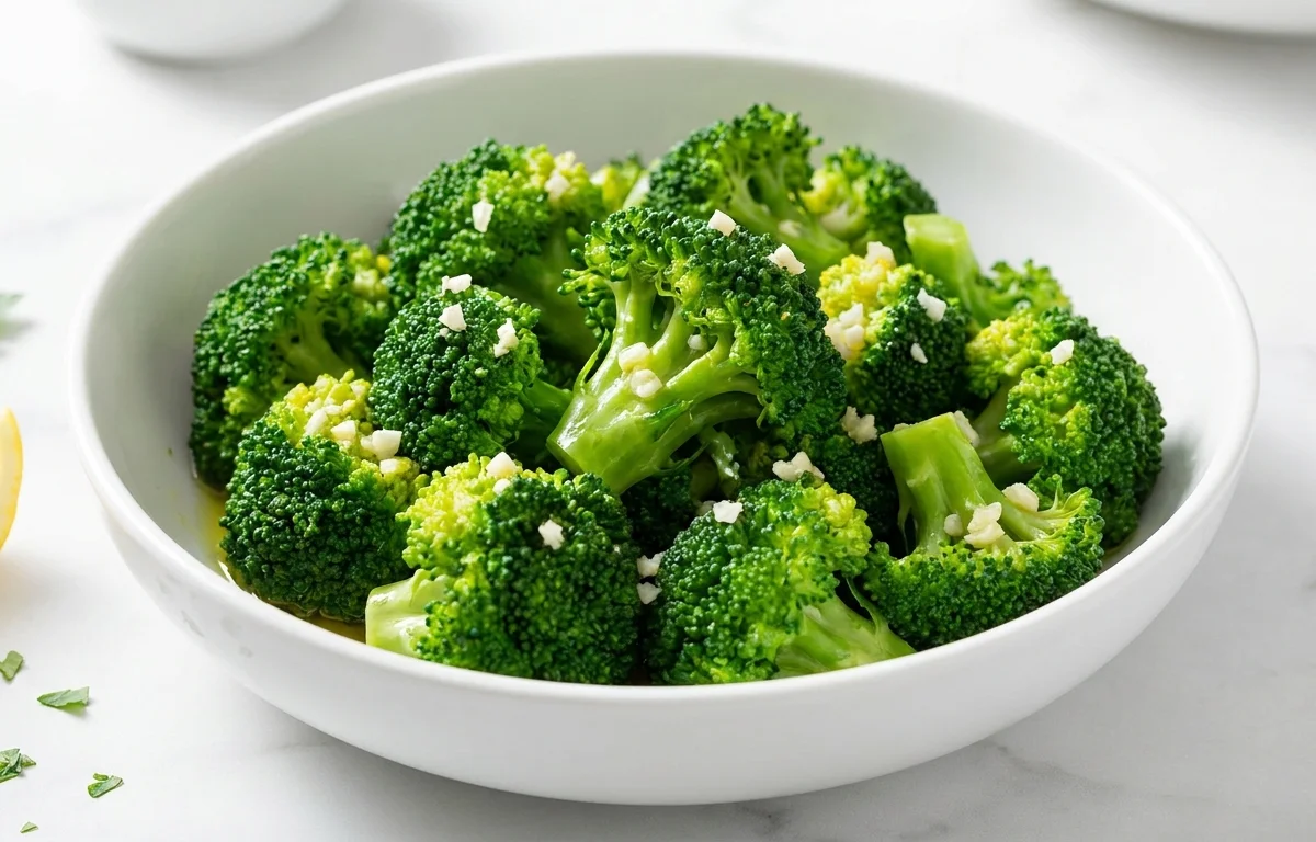 Soft-Cooked Broccoli with Garlic and Lemon