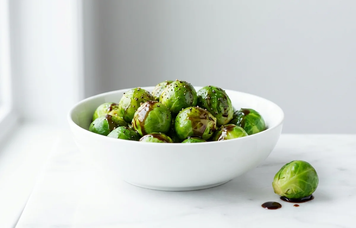 Soft-Cooked Brussels Sprouts with Balsamic Butter