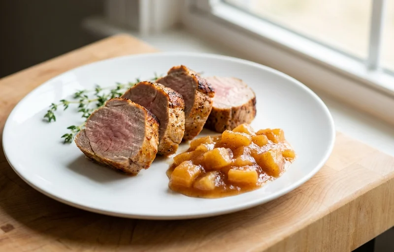 Pork Tenderloin with Apple-Cinnamon Compote
