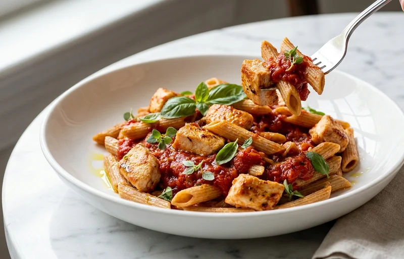 Whole-Wheat Pasta with Chicken and Marinara