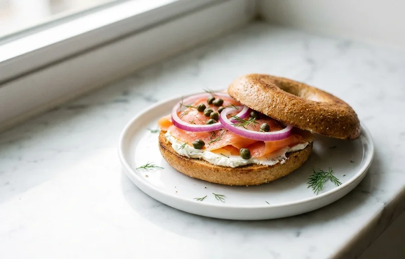 Smoked Salmon and Cream Cheese Bagel