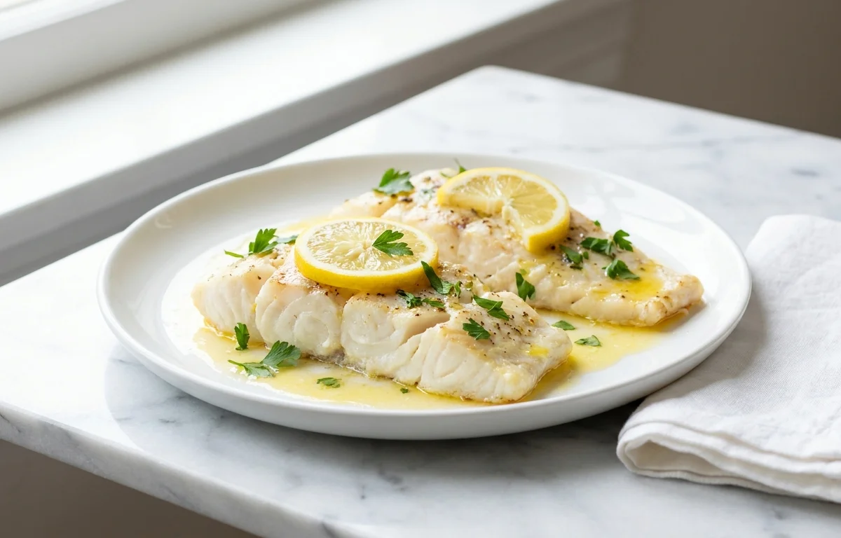 Baked Cod with Butter and Lemon